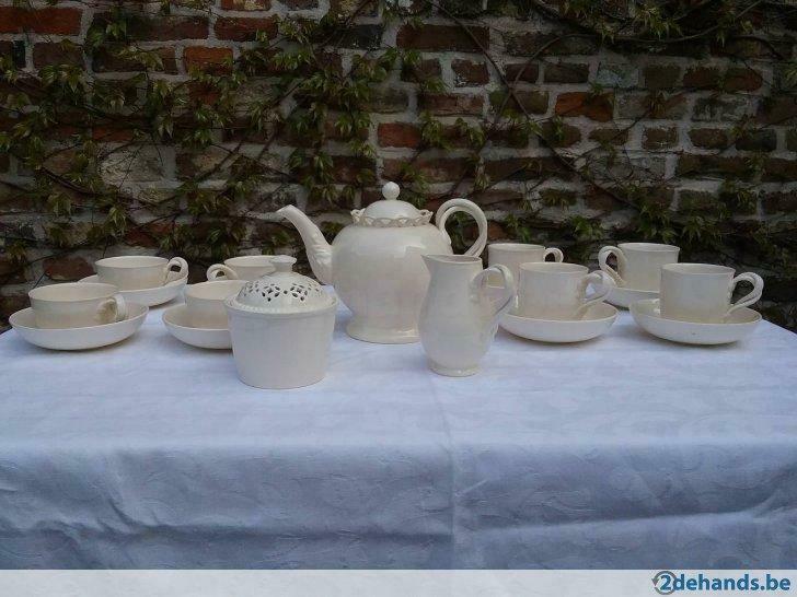 Prachtig Koffie Thee  servies Royal Creamware Classics, Enlèvement, Utilisé