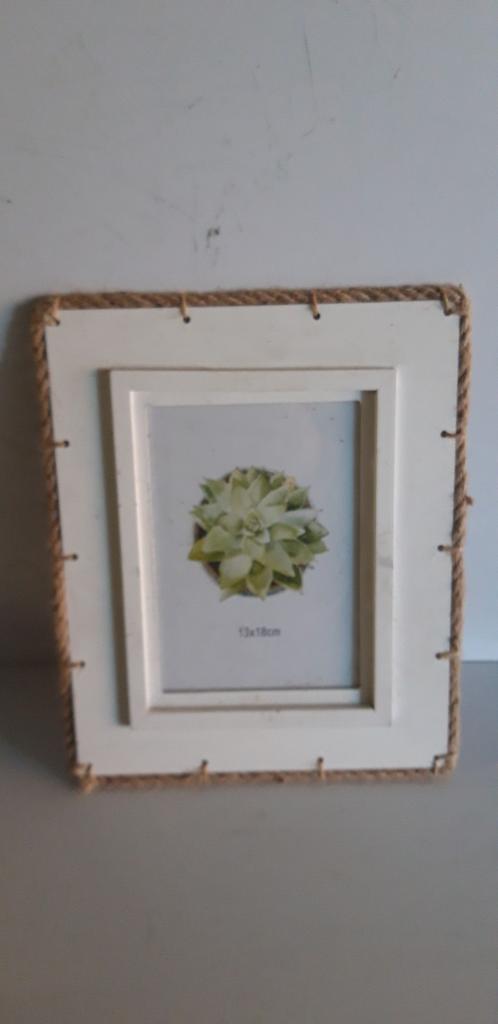 Fotolijst kader mdf en sisal, Ophalen of Verzenden, Gebruikt