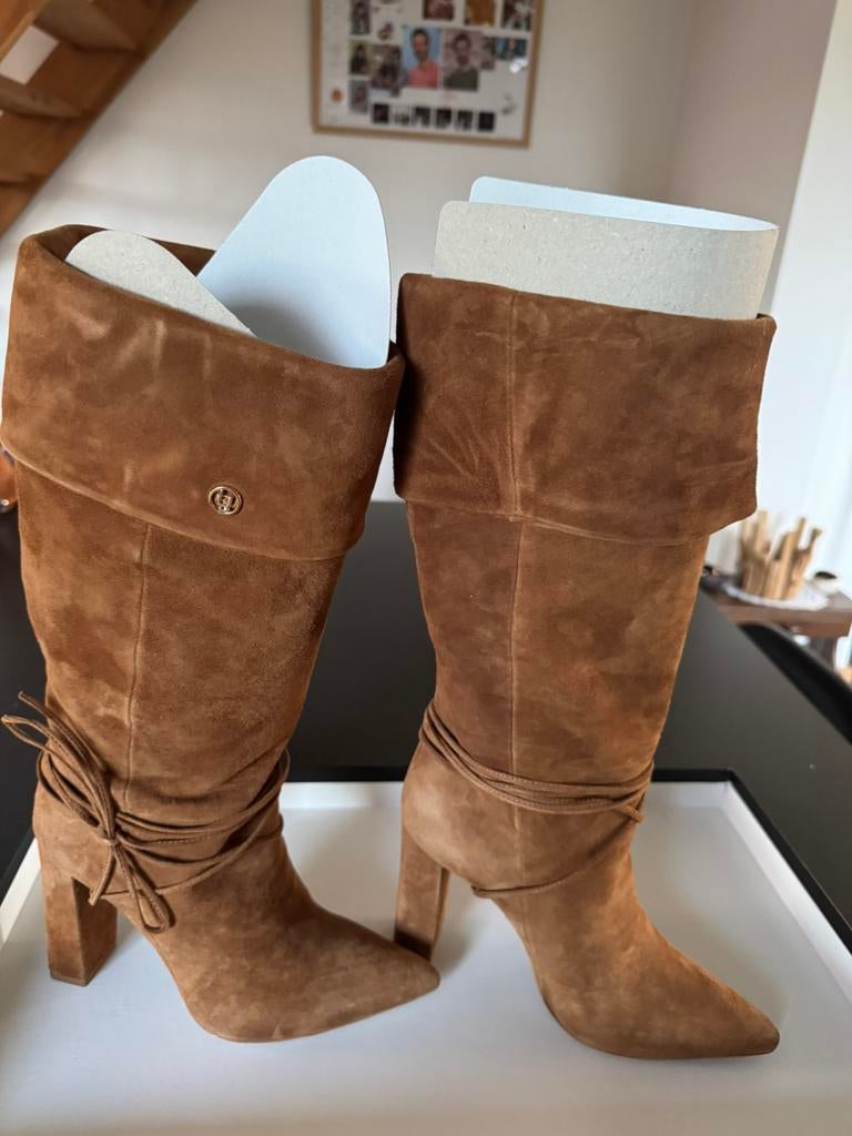 Bottes en suede camel LiuJo, Neuf, Enlèvement ou Envoi, Brun, Bottes hautes