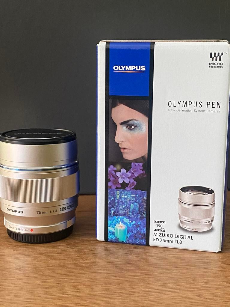 MFT (m4/3) olympus lens 75mm en andere, Enlèvement, Comme neuf, Olympus