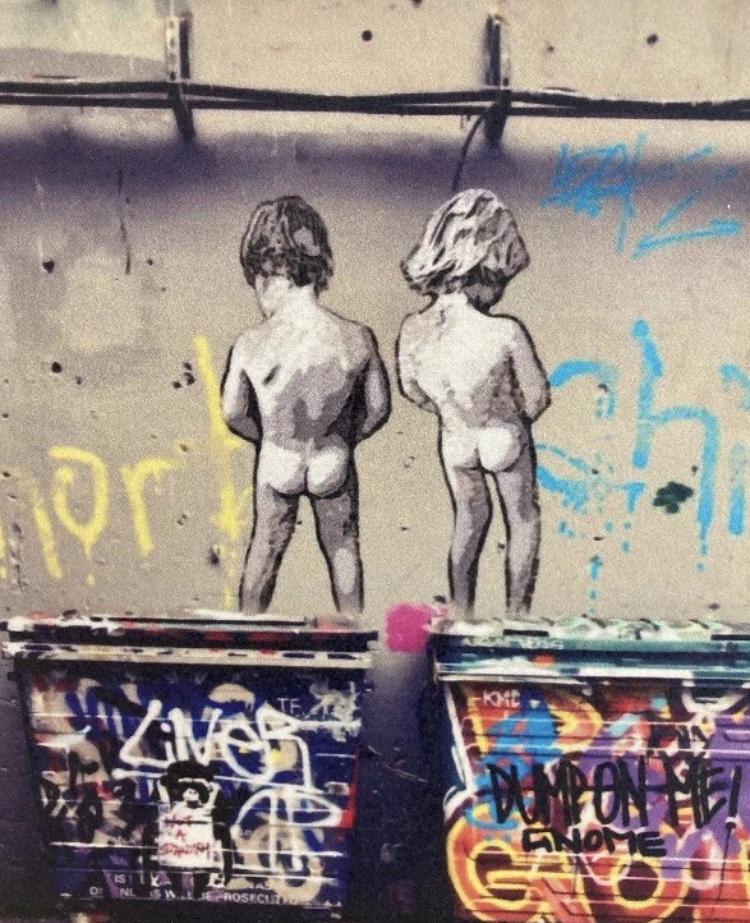 BANKSY : lithographie encadrée avec certificat, Antiquités & Art, Enlèvement ou Envoi