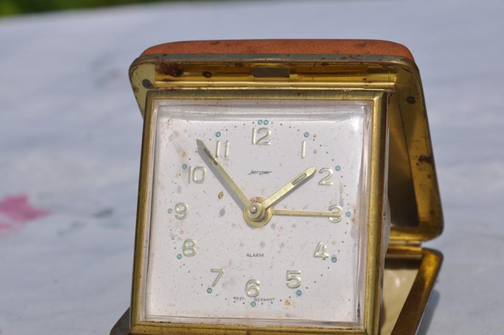 reveil de voyage jerger germany, Enlèvement ou Envoi, Utilisé, Réveil ou Horloge
