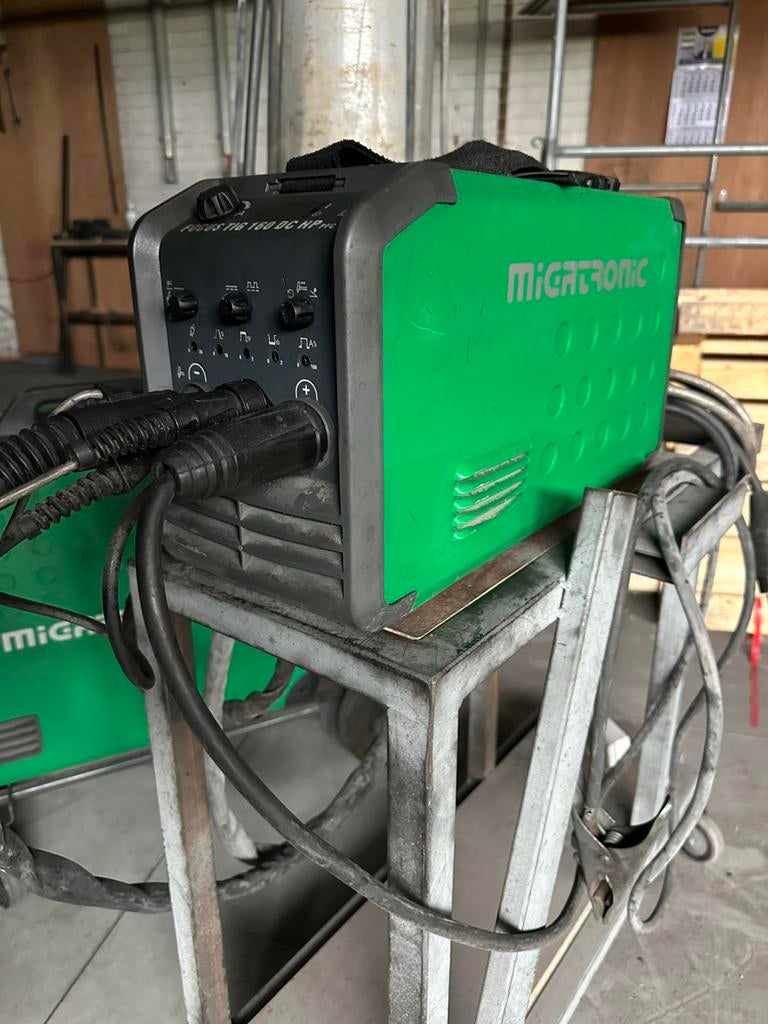 Migatronic tig 160 met zelfgemaakt karretje, Ophalen, Gebruikt