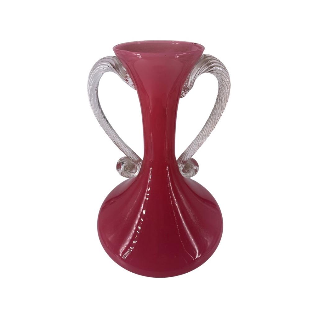 Vase Rose en cristal de Murano, Enlèvement ou Envoi