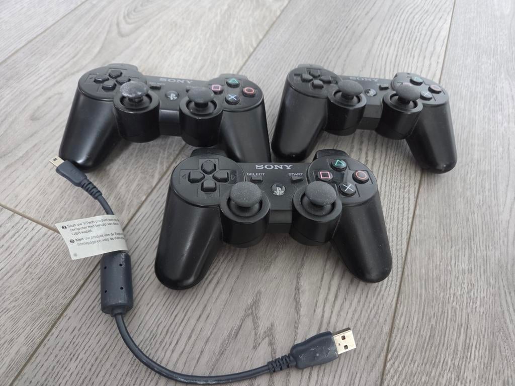 Sony PlayStation 3 Dualshock 3 Controller - Zwart - PS3, Ophalen of Verzenden, Gebruikt