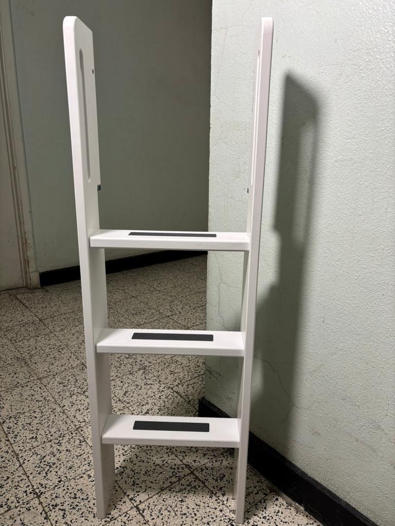 FLEXA : Échelle droite pour lit haut 120 cm, Blanc, Ophalen, Nieuw, Minder dan 140 cm, Minder dan 70 cm