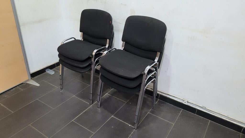zes zwarte Sigma bureaustoelen gemaakt van perfai-stoffen, Huis en Inrichting, Stoelen, Ophalen of Verzenden, Zo goed als nieuw
