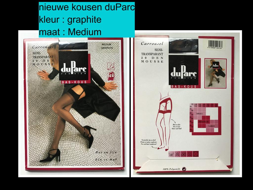 kousen duparc graphite medium, Stay-up kousen, Duparc, Nieuw, Overige maten