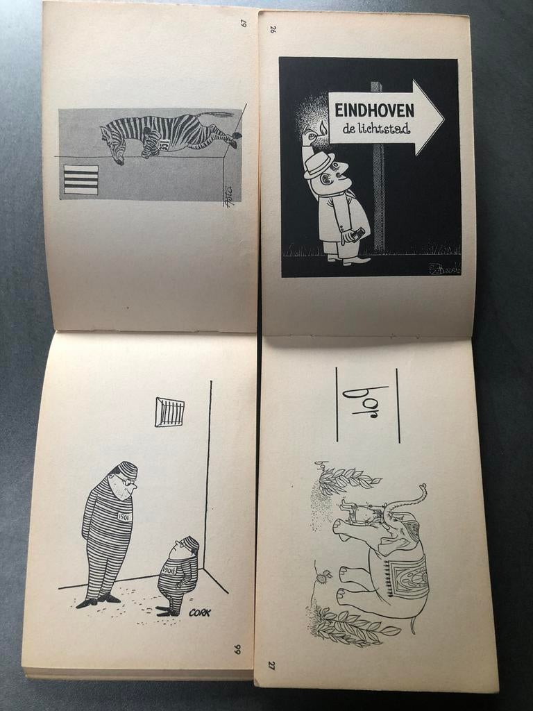 Cartoons uit “Tussen de Rails”-maandblad NL spoorwegen, Antiek en Kunst, Ophalen of Verzenden