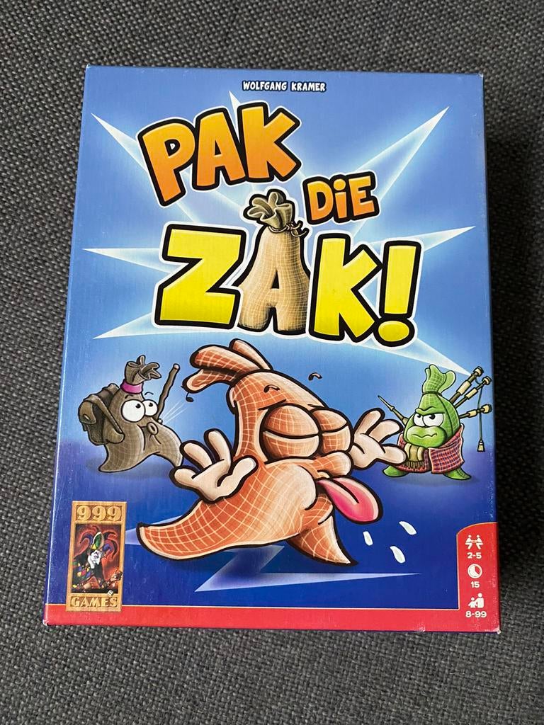 Pak die zak - gezelschapsspel, Hobby en Vrije tijd, Een of twee spelers, Ophalen of Verzenden, Zo goed als nieuw, 999 Games