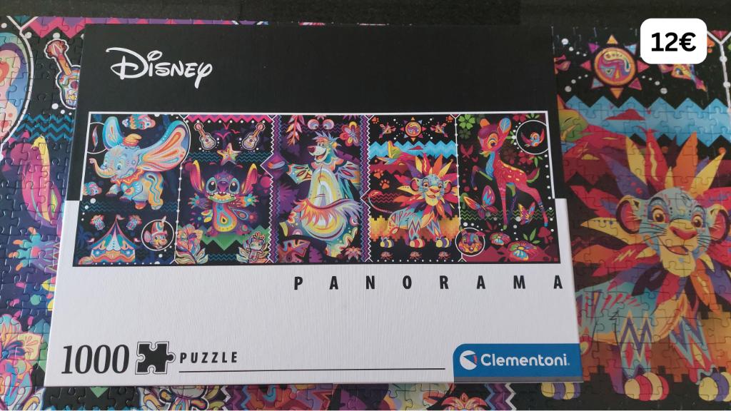 Disney panorama puzzel 1000 stuks Clementoni, Enlèvement ou Envoi, 500 à 1500 pièces, Comme neuf, Puzzle
