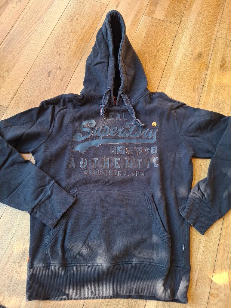 Sweat à capuche superdry taille m, Enlèvement, Porté, Bleu, Taille 48/50 (M)