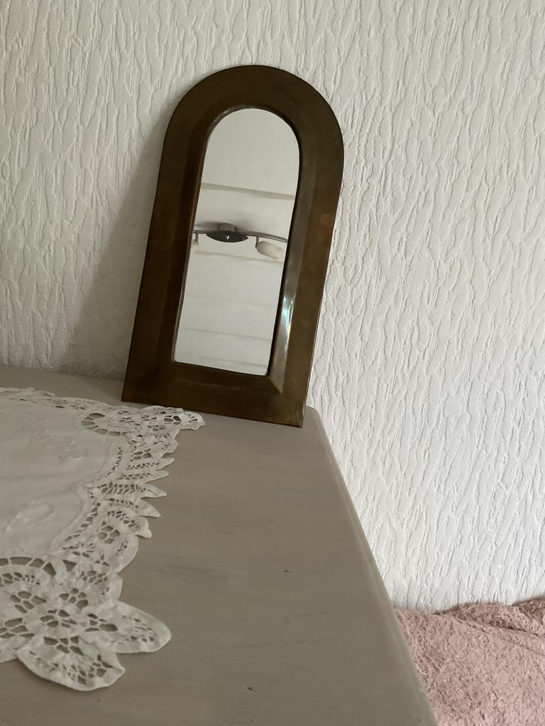 Miroir en cuivre ancien, Enlèvement ou Envoi, Utilisé