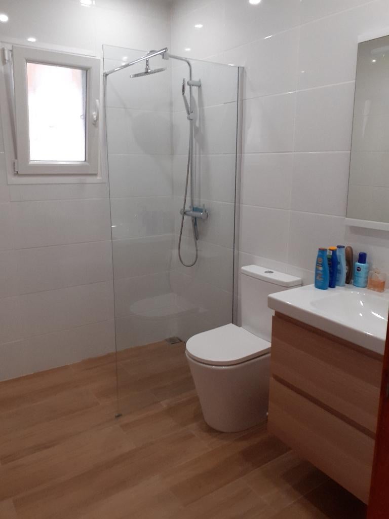 PAROI DOUCHE ITALIENNE + ATTACHES, Bricolage & Construction, Sanitaire, Enlèvement, Utilisé, Verre, Douche