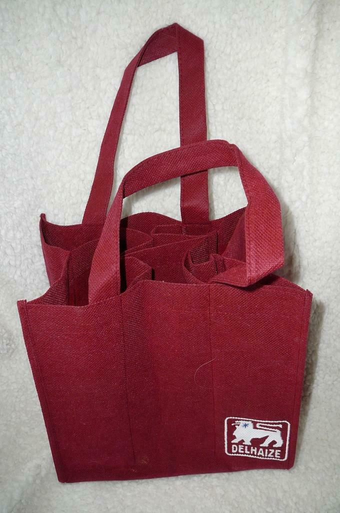 rode boodschappentas voor 6 flessen, Handtassen en Accessoires, Tassen | Damestassen, Gebruikt, Shopper, Rood, Verzenden