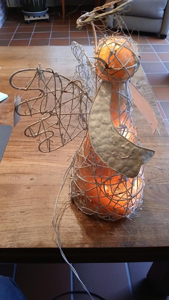 Engel figuur met verlichting, sfeerlampje, Ophalen of Verzenden, Zo goed als nieuw