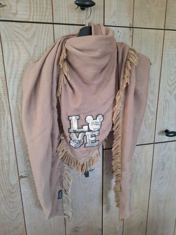 Grote puntsjaal 'Mickey Mouse' van Dolce & C, Ophalen of Verzenden, Mickey Mouse, Zo goed als nieuw, Kleding of Textiel
