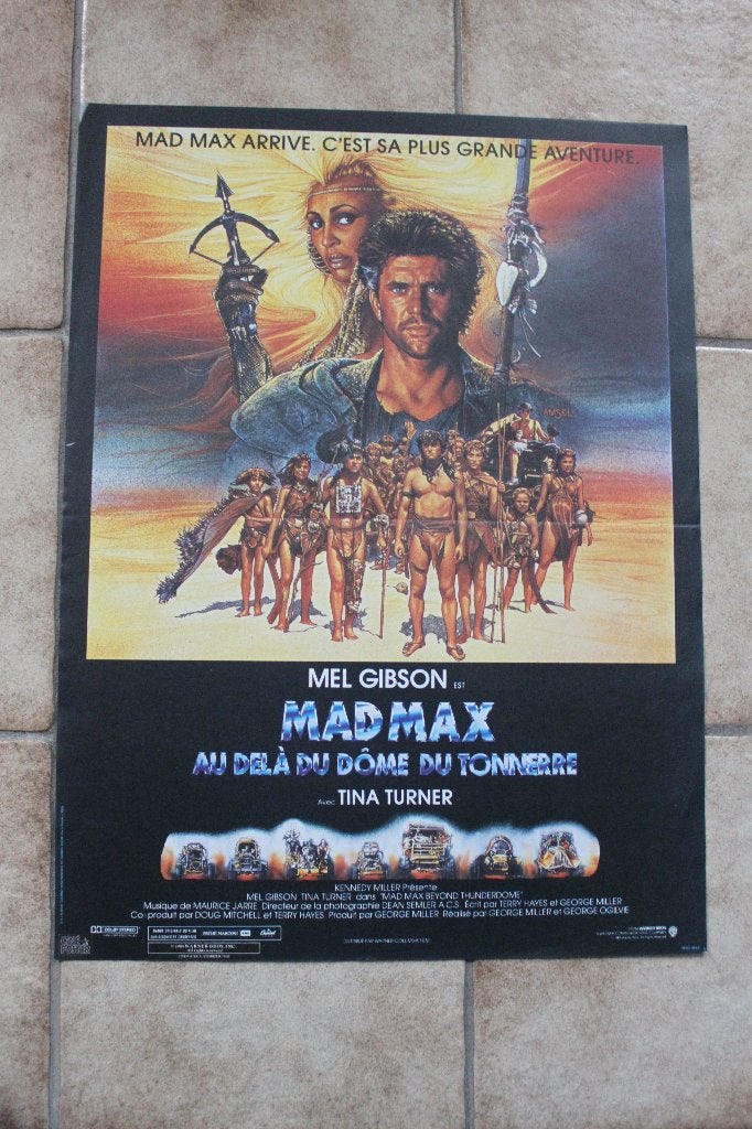 filmaffiche Mel Gibson Mad Max 3 1985 filmposter, Collections, Posters & Affiches, Comme neuf, Cinéma et TV, A1 jusqu'à A3, Rectangulaire vertical