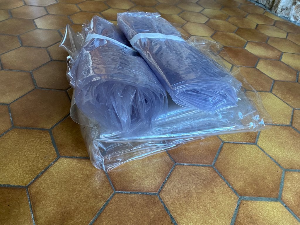 4 x transparante plastic beschermers, verschillende maten, Gebruikt, Verzenden, Overige typen, Kunststof