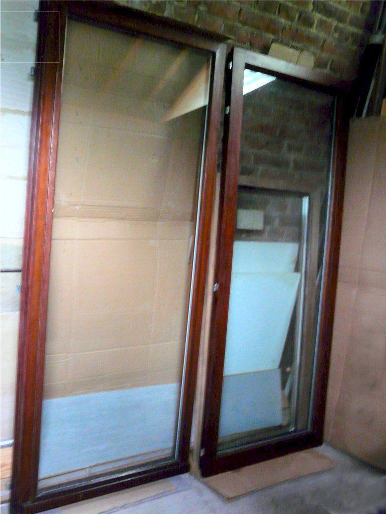 Terrasdeur met bovenlicht (dubbel glas), Doe-het-zelf en Bouw, Ophalen, Gebruikt, 160 cm of meer, Dubbelglas