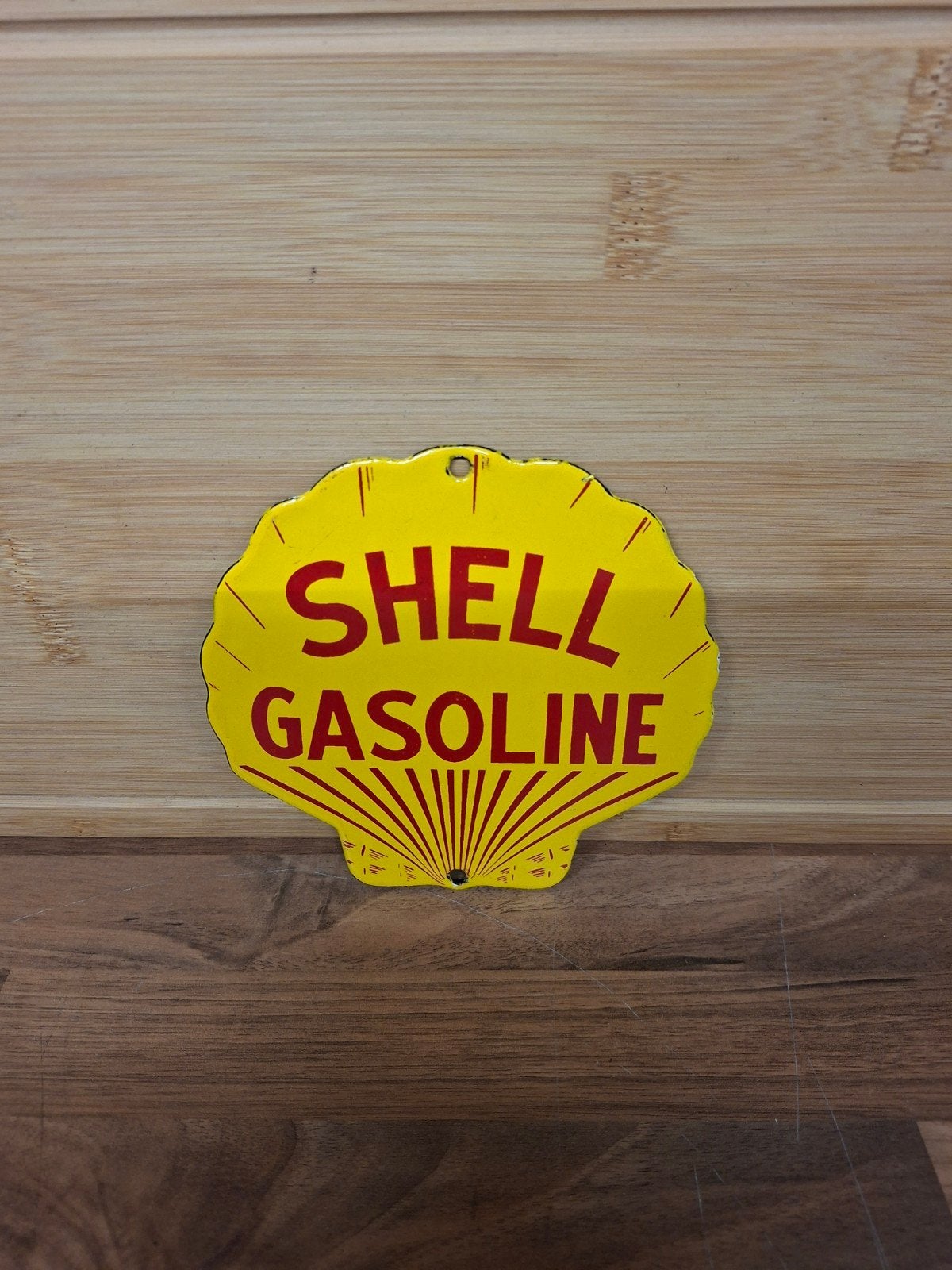 shell emaille reklamebord/deurpostje, Ophalen of Verzenden