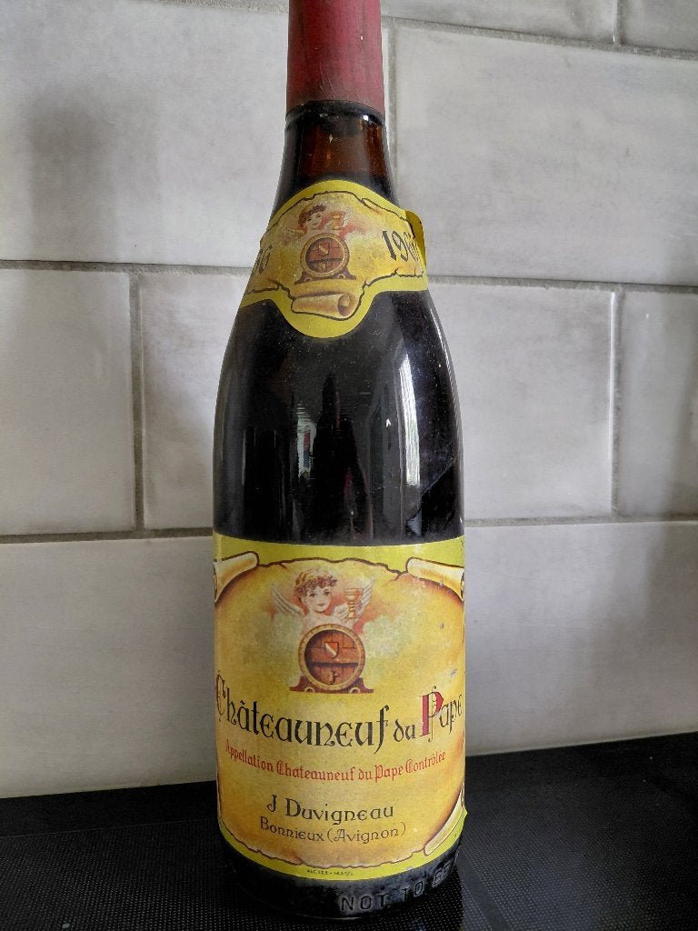 Rode wijn: Châteauneuf-du-Pape ( jaar 1966), Verzamelen, Wijnen, Ophalen, Frankrijk, Nieuw, Rode wijn