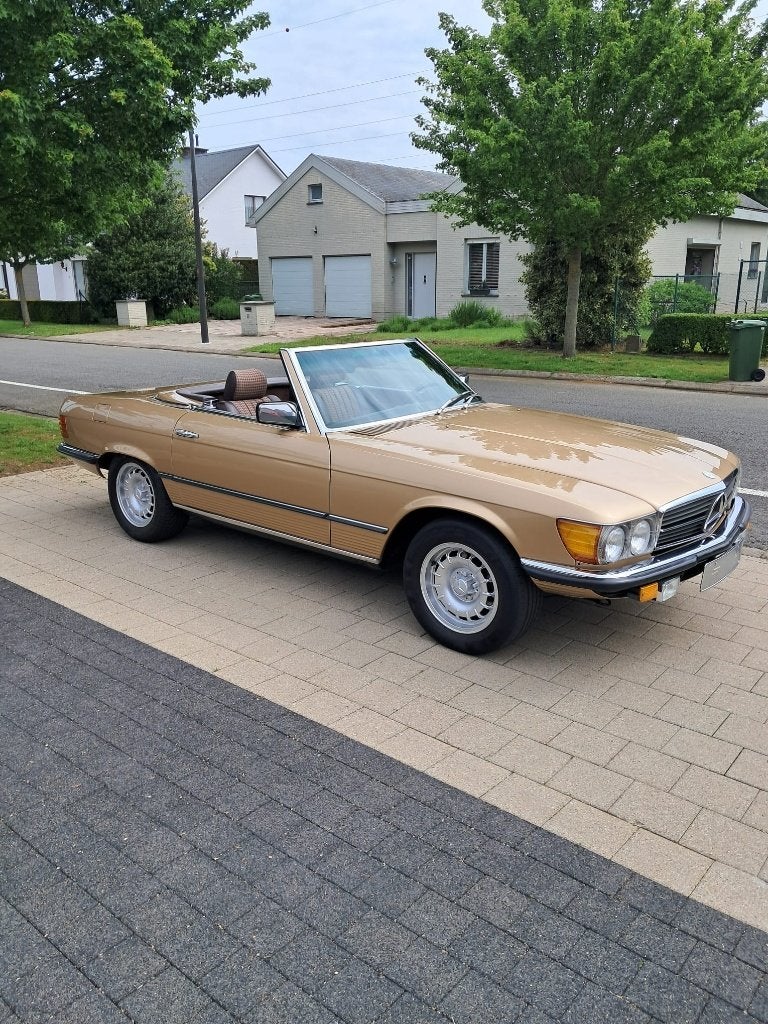 MERCEDES 280 SL OLDTIMER, Auto's, Mercedes-Benz, Automaat, Cabriolet, Beige, Bruin