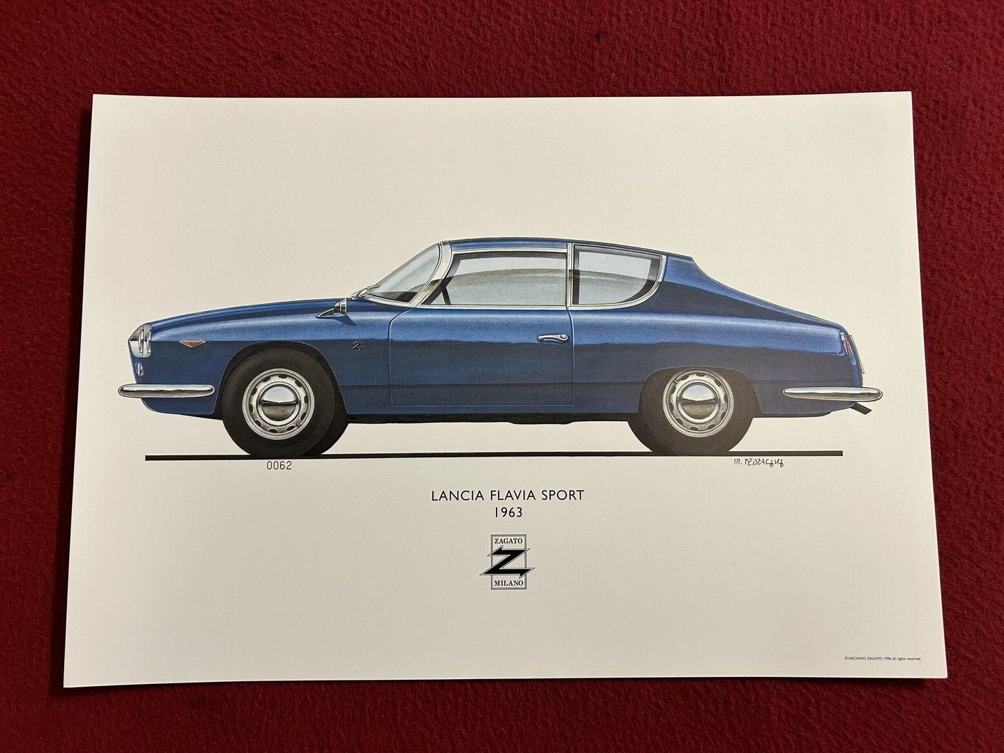 ”LANCIA FLAVIA SPORT” poster door Zagato, Ophalen of Verzenden, Gelezen