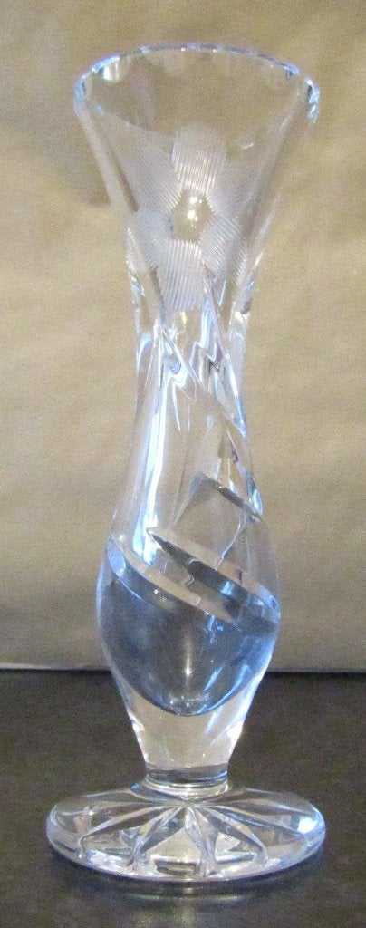 Bohemia kristal vaasje met voet, Ophalen of Verzenden