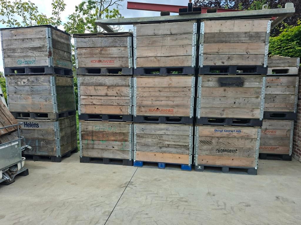 Palleten opzetstukken, palletboxen met plastiek pallet,, Enlèvement