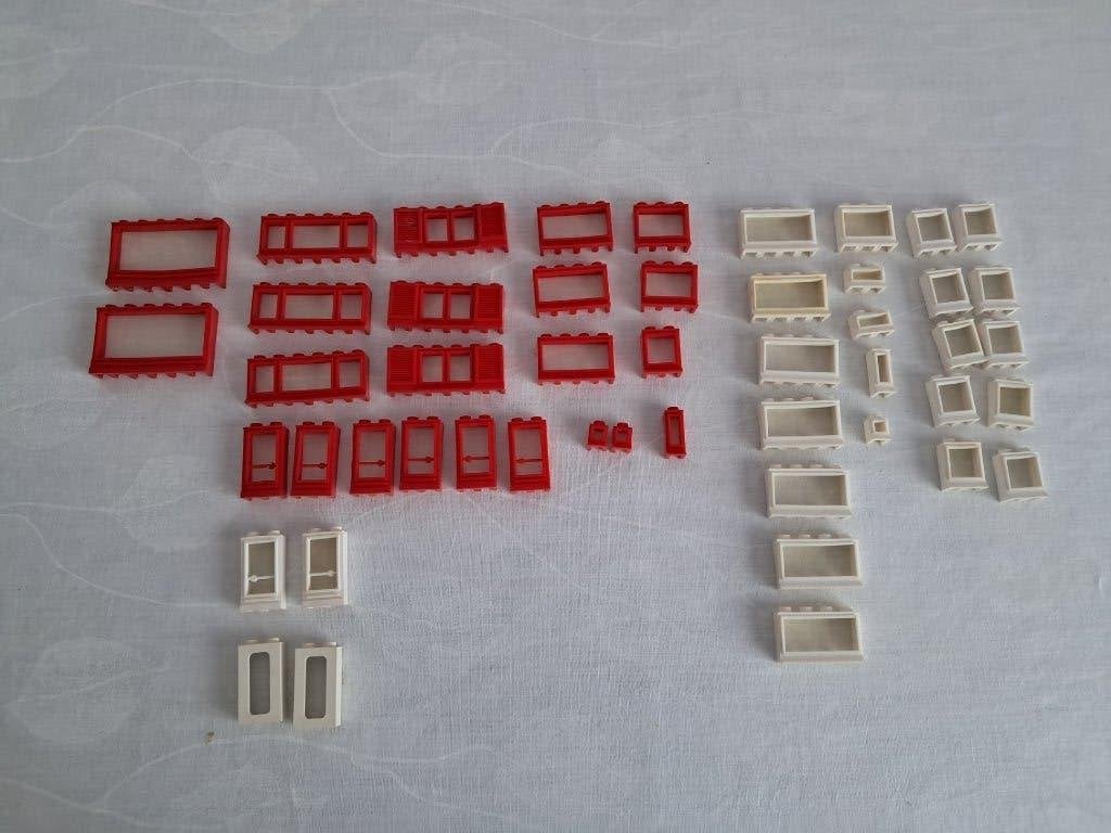 Lego Windows & Doors rood/wit set 49 stuks vintage, Kinderen en Baby's, Speelgoed | Duplo en Lego, Lego, Accessoire, Ophalen of Verzenden