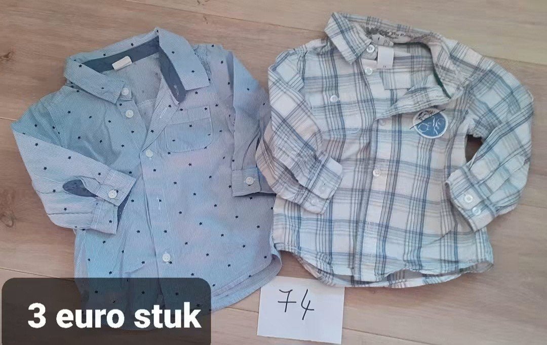 hemden jongens maat 74, Kinderen en Baby's, Ophalen of Verzenden