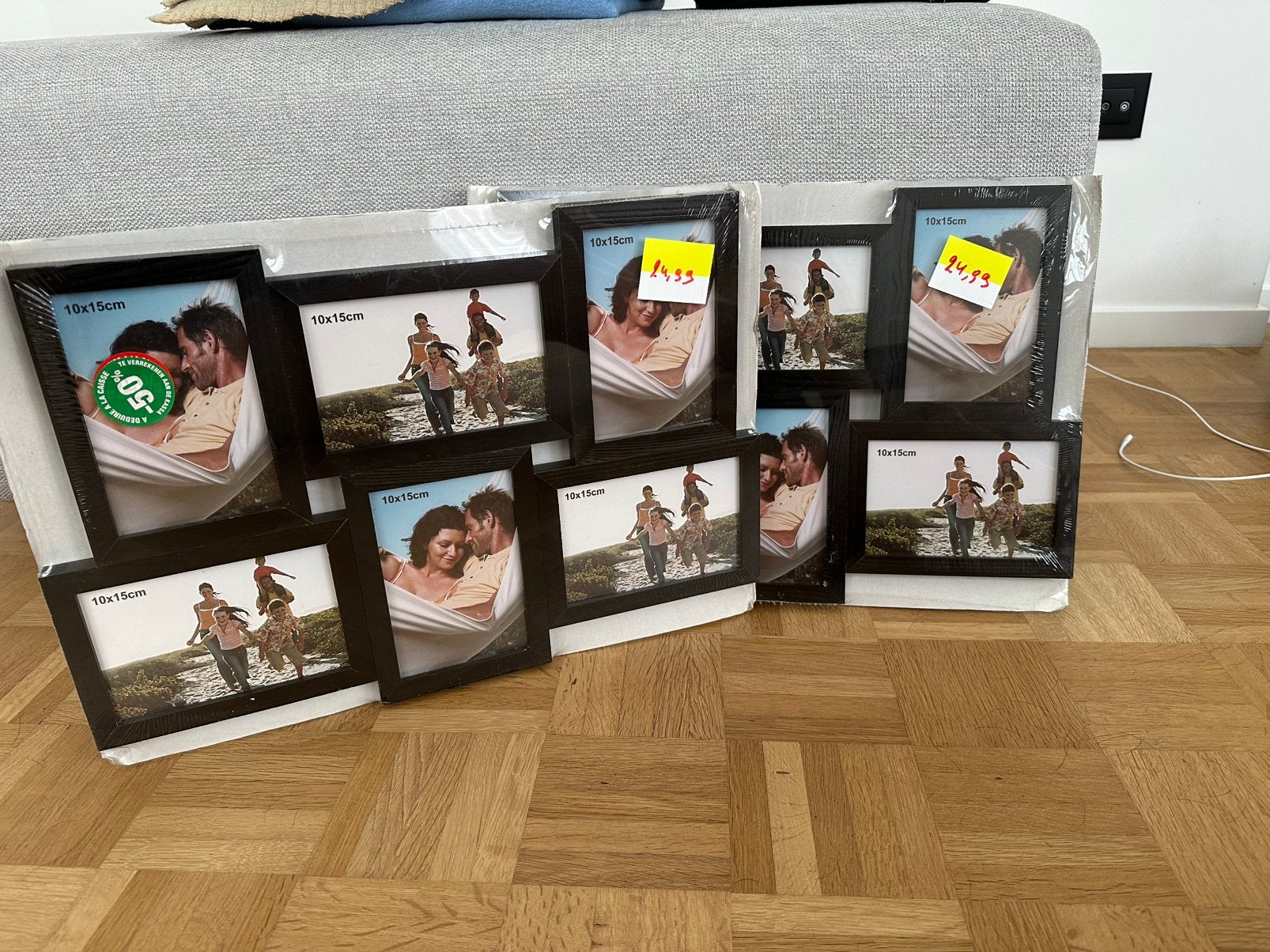 2 Cadre photo multivues 6 photos 10x15 cm, Enlèvement, Neuf, Noir, Cadre puzzle