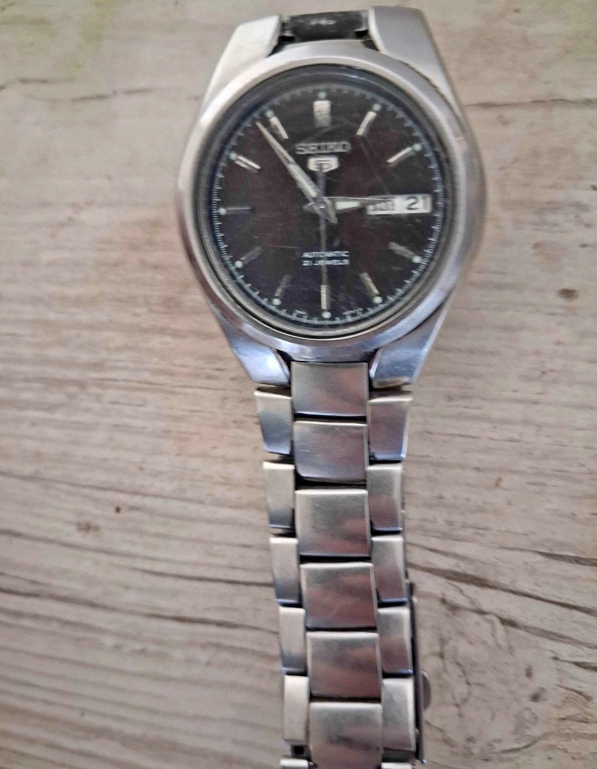 Vintage Seiko 5 Automatic – Herenhorloge – Werkend, Enlèvement, Utilisé, Montre-bracelet, Seiko