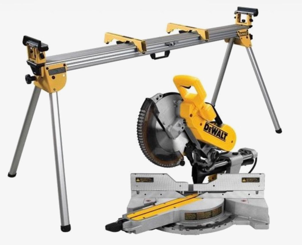 DeWalt DWS780 kit Afkortzaag + onderstel, Ophalen