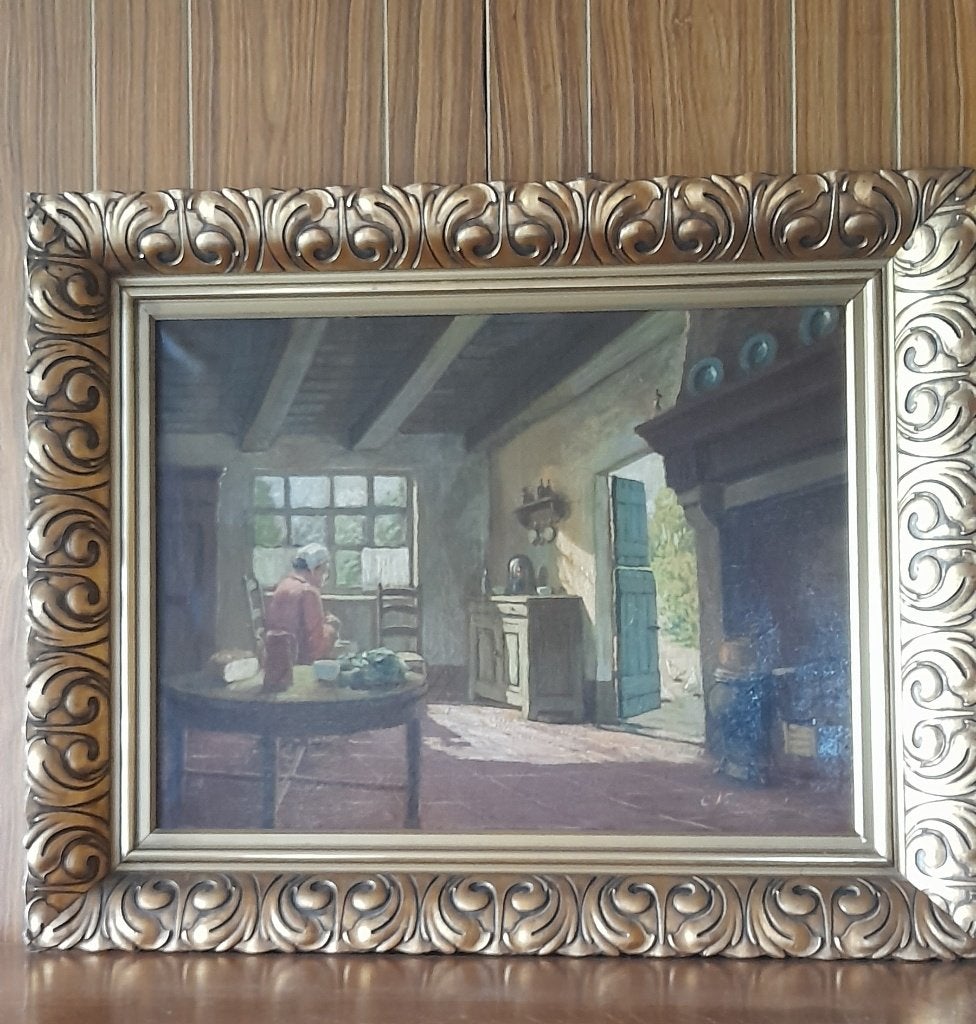 Schilderij van C Vermeulen, Overige stijlen, Overige onderwerpen, Ophalen, Ingelijst