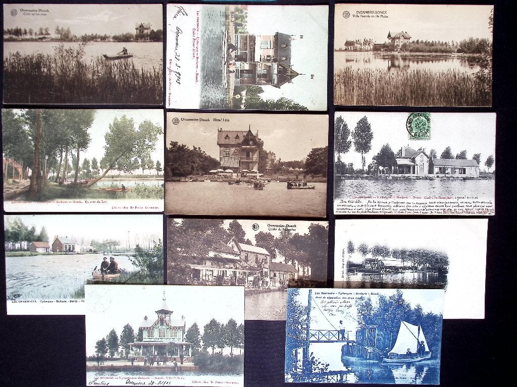 11 postkaarten Berlare, Lac Overmeire, Ophalen of Verzenden, Voor 1920, Gelopen, Oost-Vlaanderen
