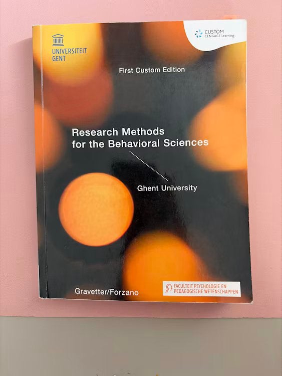 Research methods for behavioral sciences, Ophalen, Zo goed als nieuw
