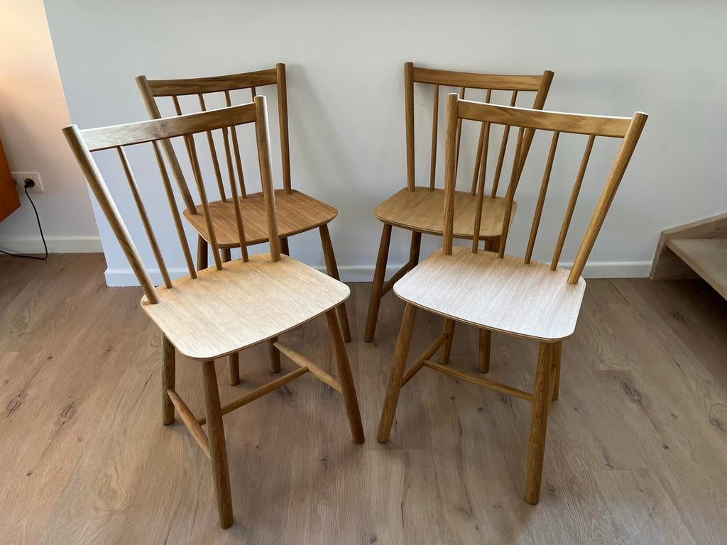 4x HAY J41 Borge Mogensen Oiled Oak Chairs Chaises Stoelen, Maison & Meubles, Chaises, Enlèvement, Comme neuf