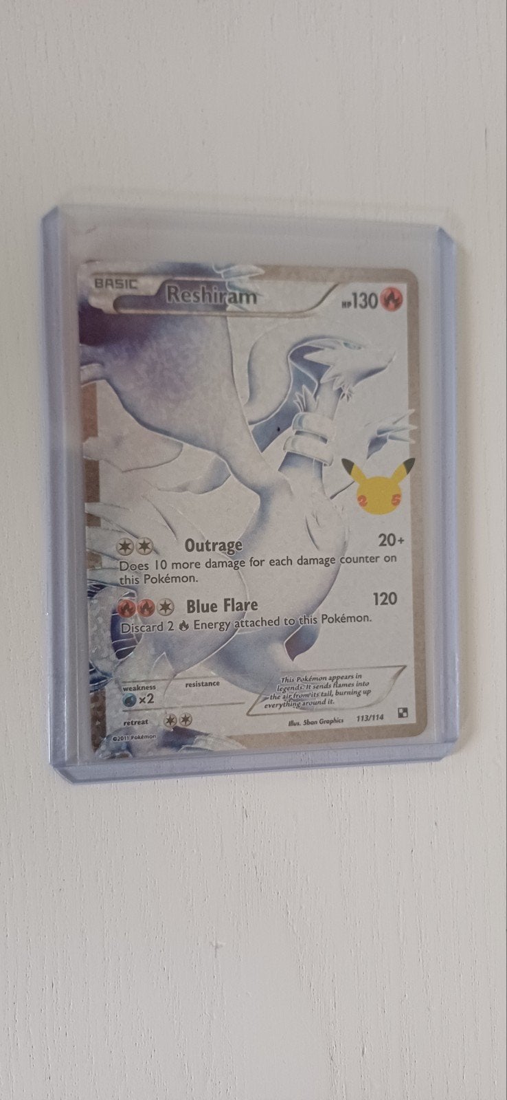 Pokemon Reshiram 113/114, Enlèvement ou Envoi, Comme neuf, Cartes en vrac, Foil