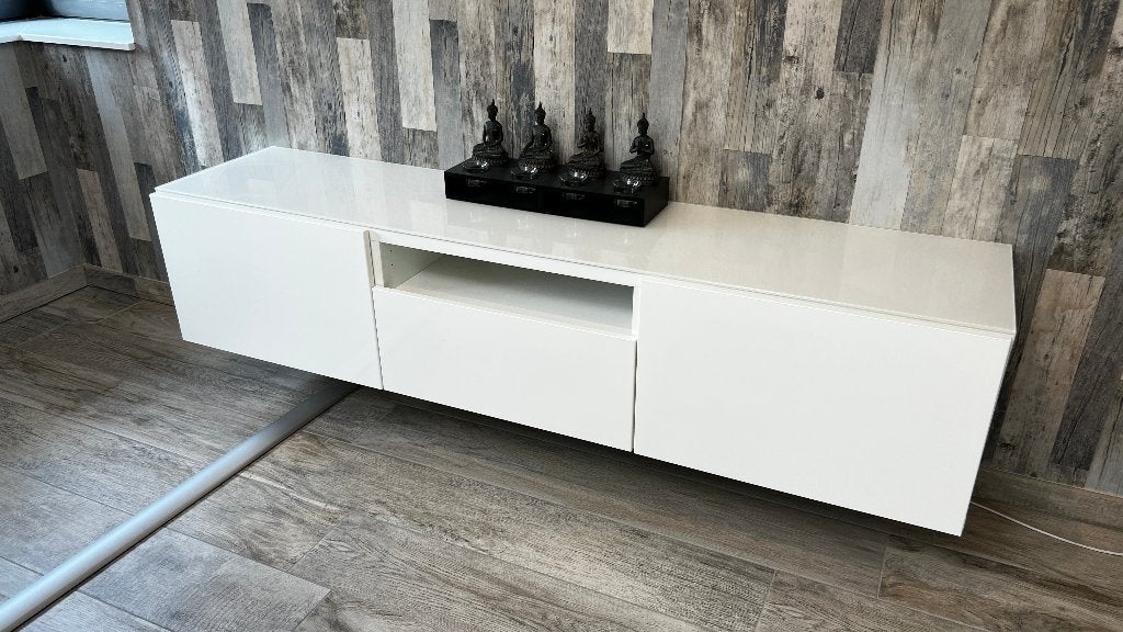 meuble IKEA suspendu + plateau en verre (longueur 180 cm), 25 à 50 cm, Moins de 100 cm, 150 à 200 cm, Enlèvement