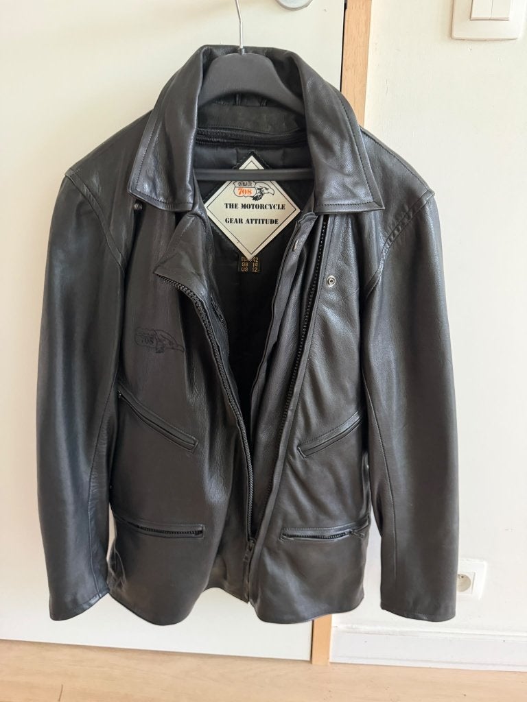 Vintage Gear 708 leren motorpak | jas 42, Buffalo broek 40, Motoren, Ophalen of Verzenden, Tweedehands, Dames, Combipak