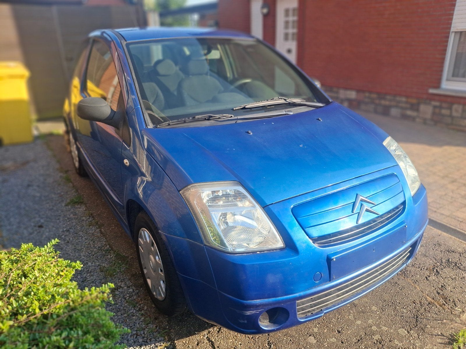 Citroen C2 benzine reeds gekeurd voor verkoop, Voorwielaandrijving, 4 zetels, Stof, Zwart