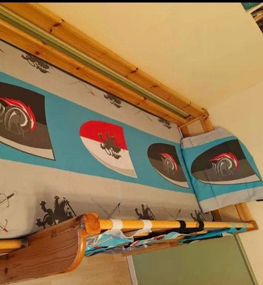 FLEXA halfhoogslaper met riddergordijnen - Zeer goede staat, Ophalen, Gebruikt, Hoogslaper