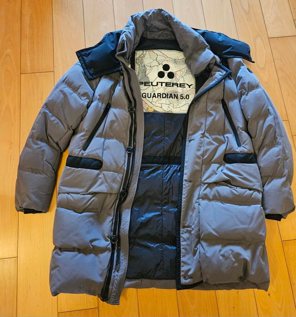 Wintermantel grijs vintage M, Ophalen of Verzenden, Gedragen, Maat 48/50 (M), Grijs