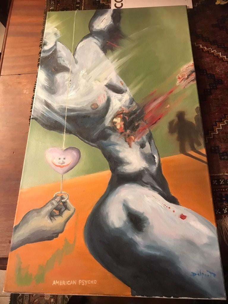 Uniek werk Charles Delporte American Psycho, Ophalen