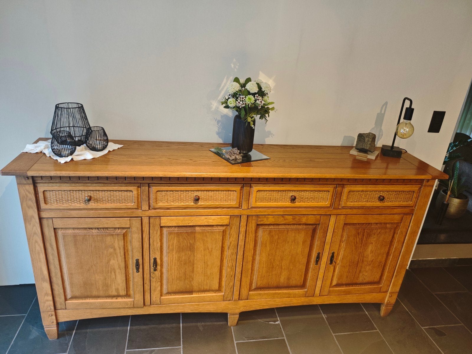 dressoir en buffetkast in eik, Huis en Inrichting, Kasten | Buffetkasten, Ophalen, Gebruikt