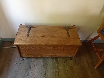 Coffre en chêne, 50 à 100 cm, Comme neuf, Enlèvement, Chêne