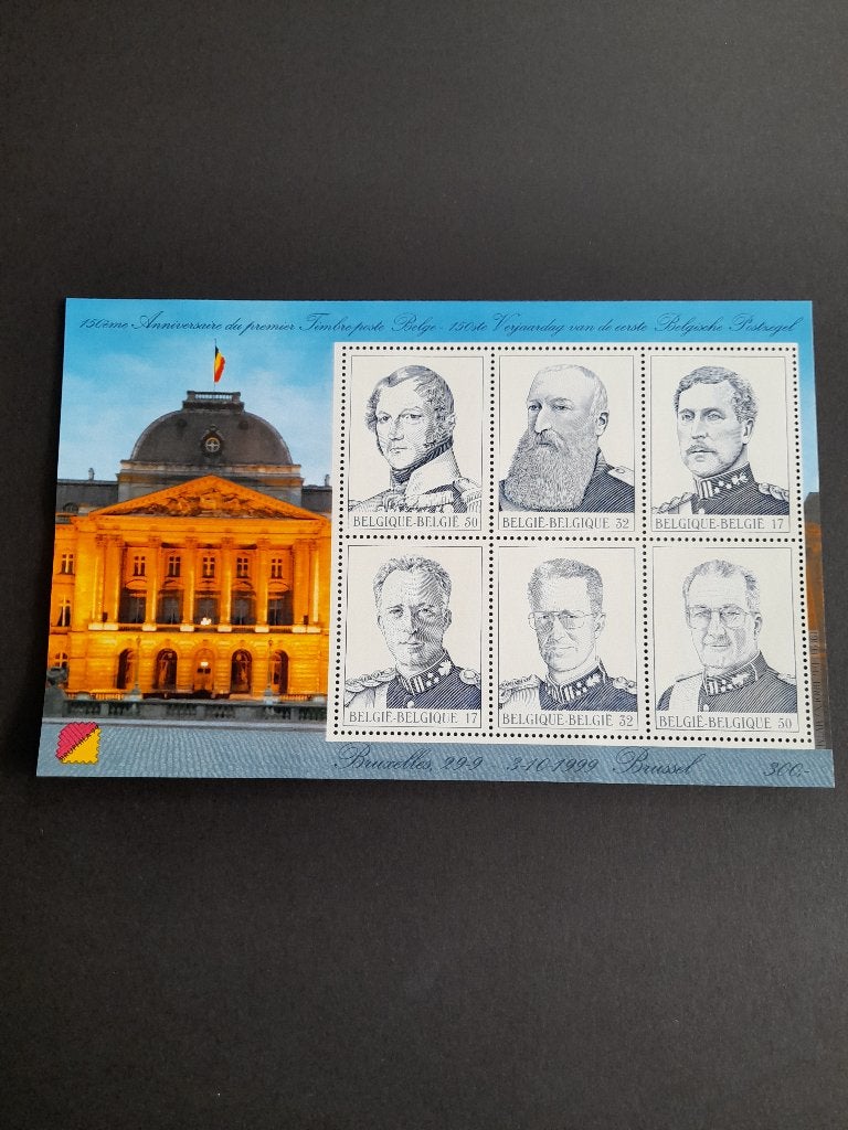 België - De zes Belgische koningen - BL80 - postfris - Bfr, Koninklijk huis, Frankeerzegel, Ophalen of Verzenden, Zonder stempel