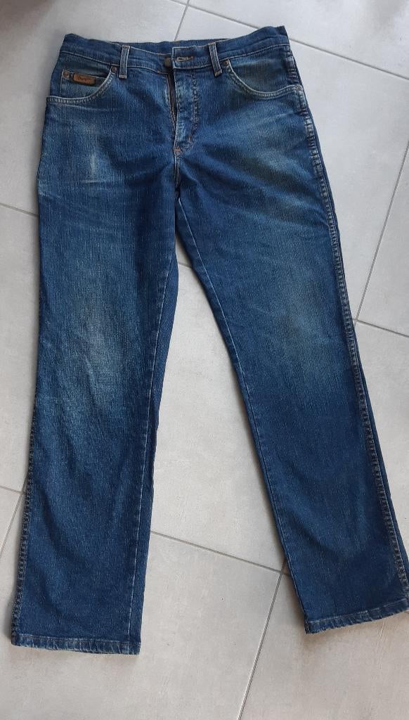 herenbroek jeans iets blauw Wrangler  Texas stretch W31 L32, Ophalen of Verzenden, Blauw, W32 (confectie 46) of kleiner, Wrangler